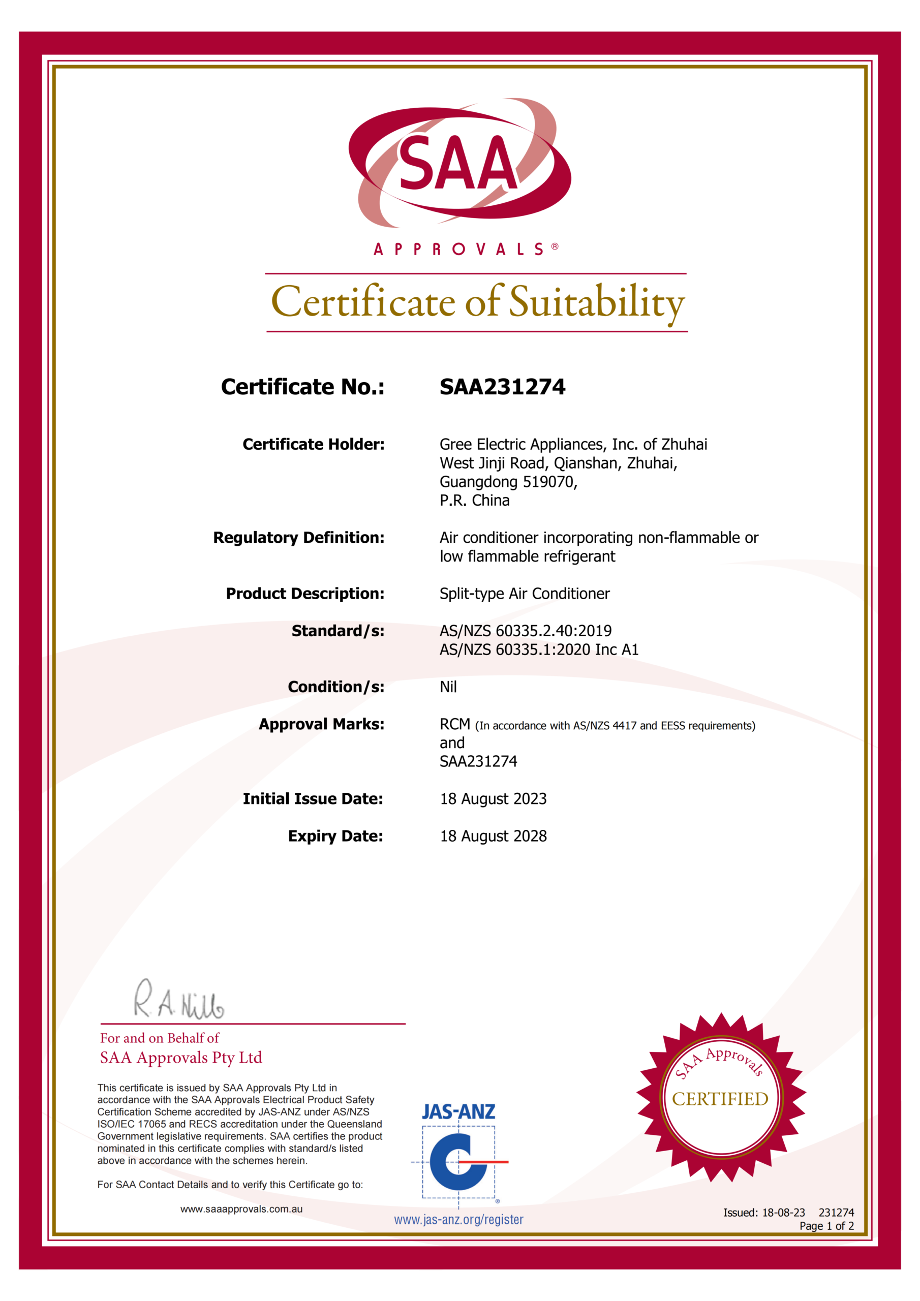 George Group certification document 05