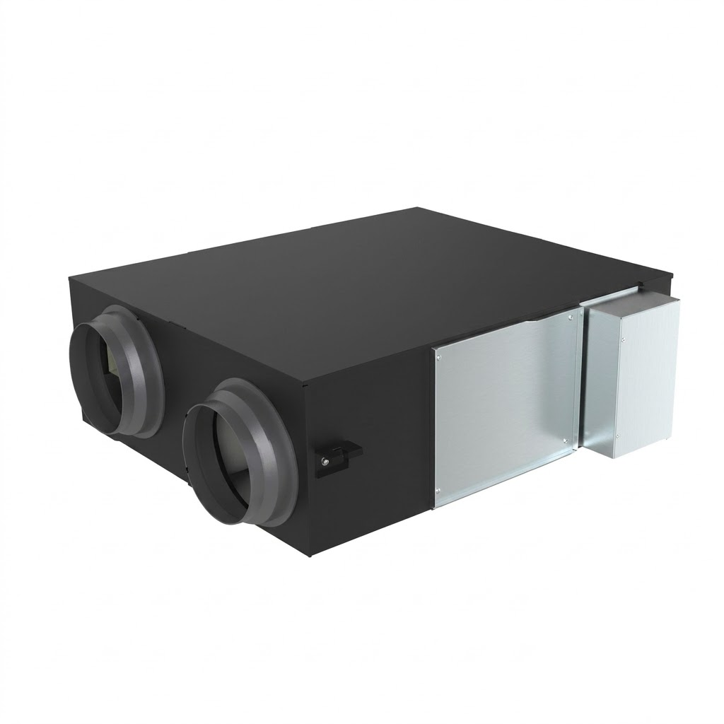 Black ERV energy recovery ventilator, power supply range 220V~50Hz
