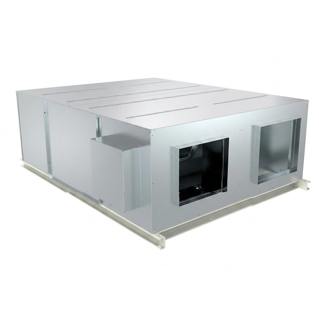 Large industrial-grade metal air handling unit (AHU), power supply 380V 3N~ 50Hz