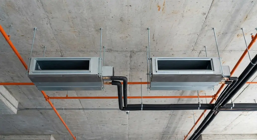 Ducted unit suspension